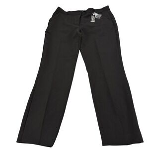 Express Columnist Ankle Pants Mens Black Mid Rise Stretch Ruffle Detail 12R NEW